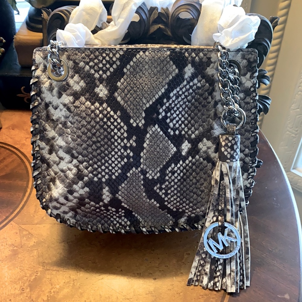 Michael Kors Embossed Leather small messenger bag